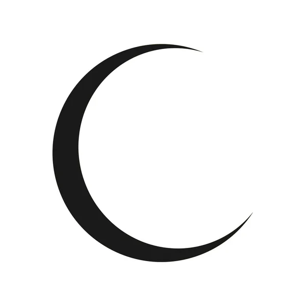 Місяць Значок Векторний Дизайн Ілюстрації — стоковий вектор