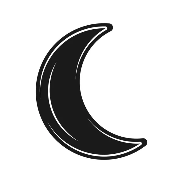 Moon Icon Vector Illustration Design — Stock Vector