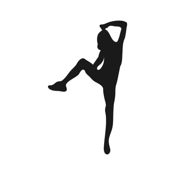 Personnes Icône Gymnastique Personne Icône Vecteur Illustration Conception — Image vectorielle