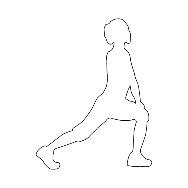 Menschen Symbol Gymnastik Person Symbol Vektor Illustration Design — Stockvektor