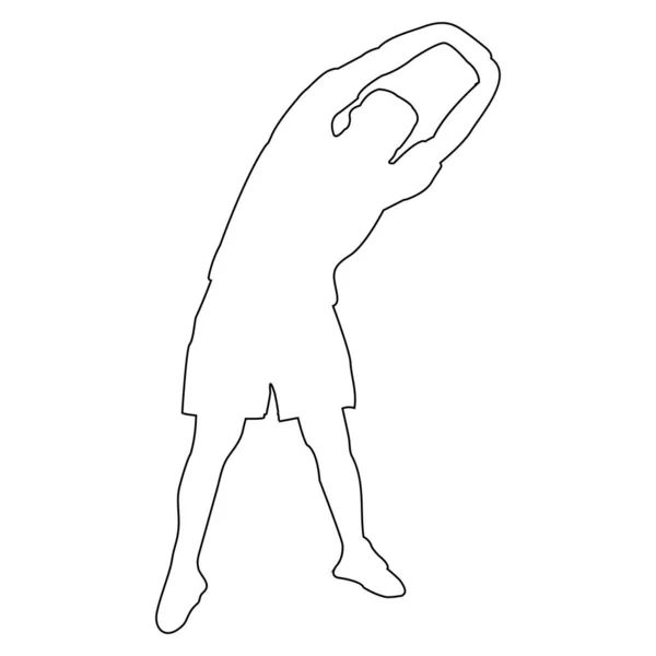 Personnes Icône Gymnastique Personne Icône Vecteur Illustration Conception — Image vectorielle