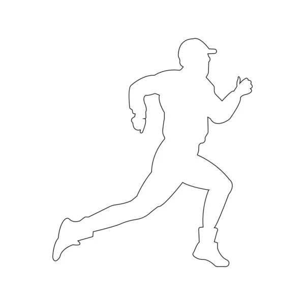 Hombre Corriendo Icono Vector Ilustración Diseño — Archivo Imágenes Vectoriales