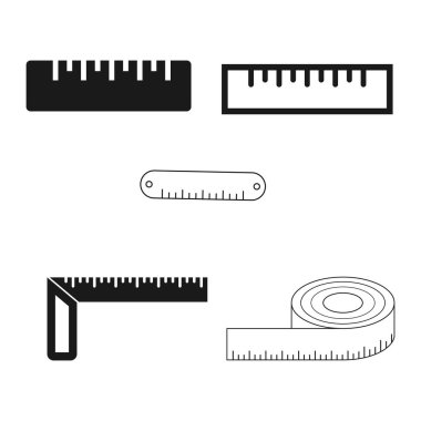 cetvel simgesi vektör illüstrasyon tasarımı