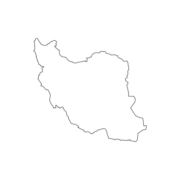 Iran Mapa Ícone Vetor Ilustração Design — Vetor de Stock