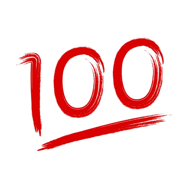 Значок Числа 100 Векторний Дизайн Ілюстрації — стоковий вектор