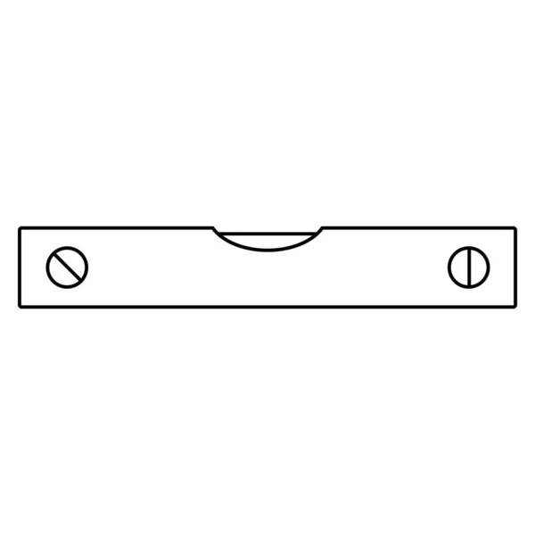 Constructieniveau Liniaal Pictogram Vector Illustratie Symbool Ontwerp — Stockvector