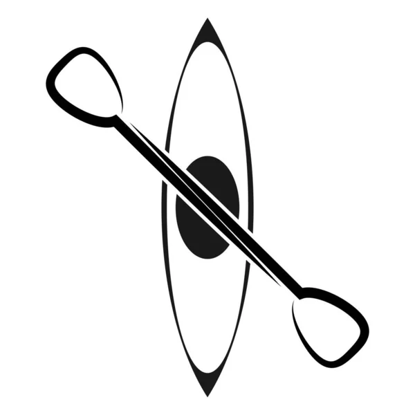 Kajak Sport Ikone Vektor Illustration Symbol Design — Stockvektor