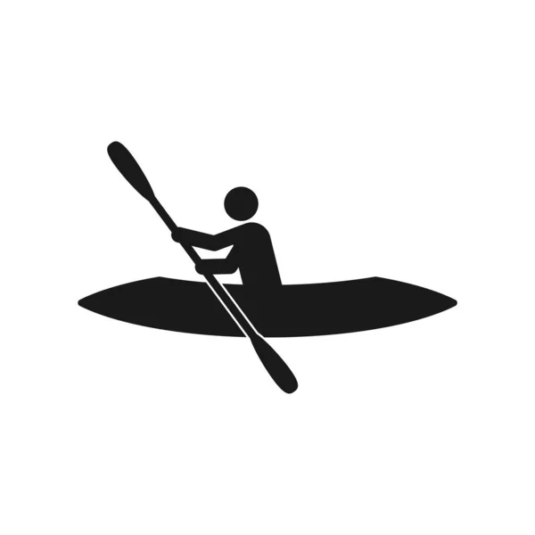 Kayak Deporte Icono Vector Ilustración Símbolo Diseño — Vector de stock
