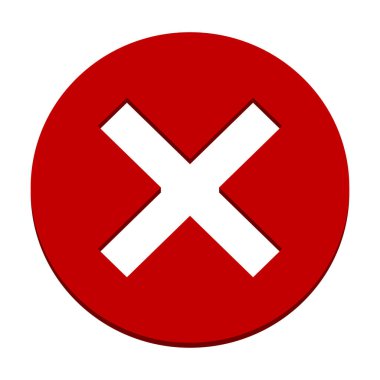 Hata ikonu vektör illüstrasyon sembolü tasarımı