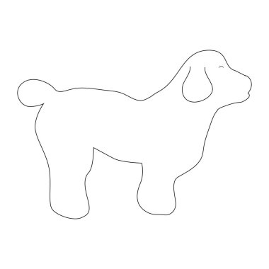 Köpek çizgisi ikon vektör illüstrasyon tasarımı