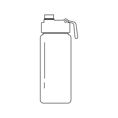 İçilen su şişeleri ikon vektör çizim şablonu tasarımı
