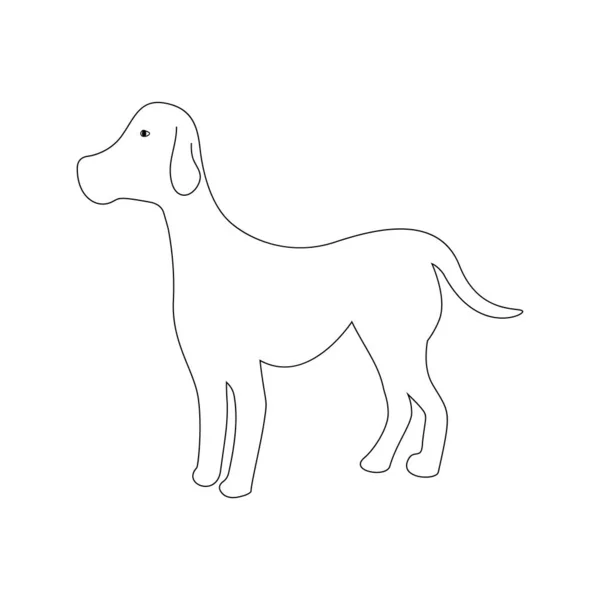 Linia Pies Ikona Wektor Ilustracja Symbol Projekt — Wektor stockowy