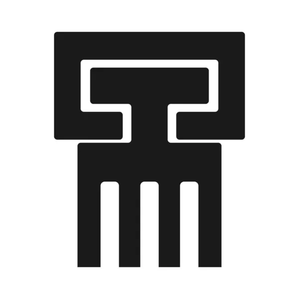 Coluna Design Modelo Símbolo Vetor Logotipo —  Vetores de Stock