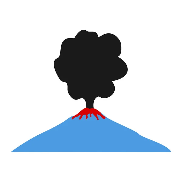 Vulkaan Pictogram Vector Illustratie Ontwerp — Stockvector