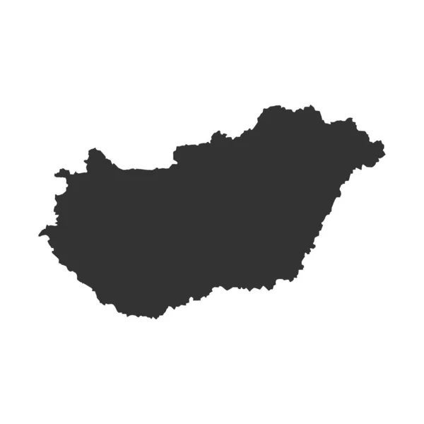ハンガリー地図のアイコンベクトルイラストデザイン — ストックベクタ