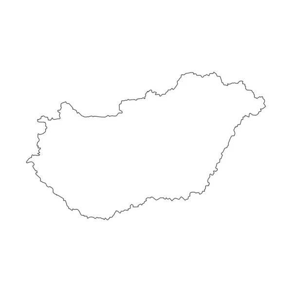 ハンガリー地図のアイコンベクトルイラストデザイン — ストックベクタ