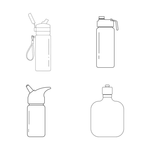 Dricka Vattenflaskor Ikon Vektor Illustration Mall Design — Stock vektor