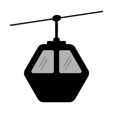 funicular ikon vektör illüstrasyon sembolü tasarımı