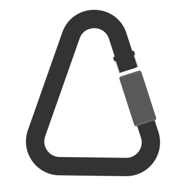 Dağ ekipmanları Karabina simgesi vektör illüstrasyon sembolü tasarımı