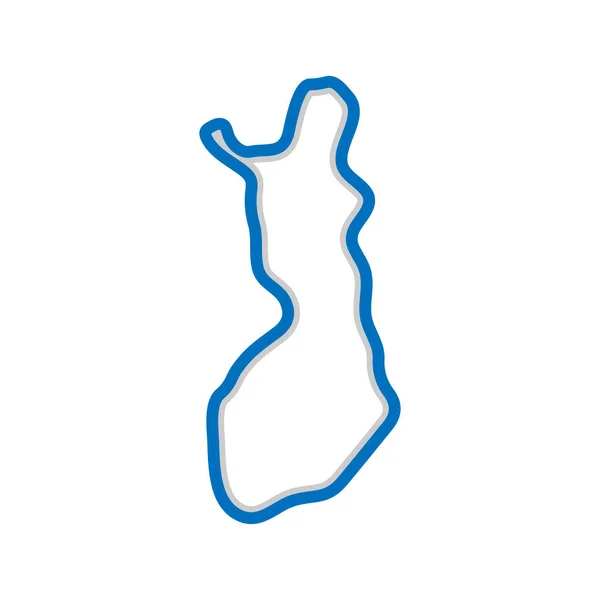 Finland Map Icon Vecteur Illustration Design — Image vectorielle