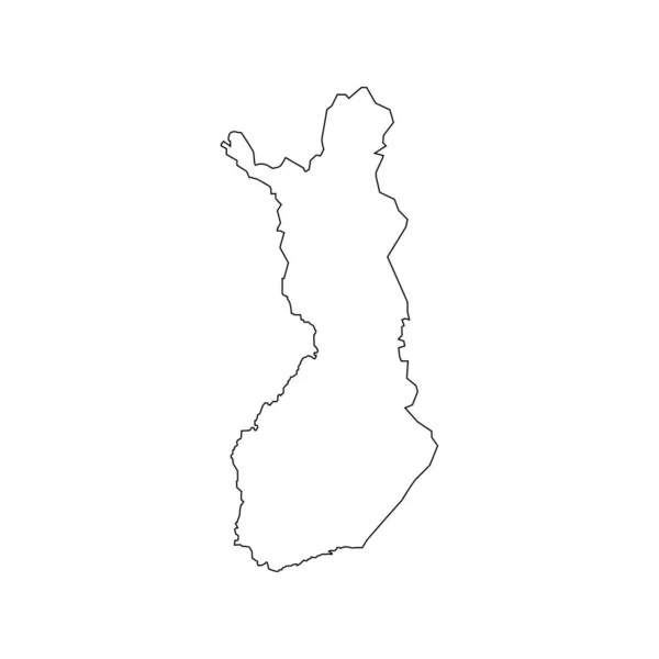 Finland Mapa Icono Vector Ilustración Diseño — Vector de stock