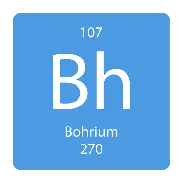 周期表要素 背景のボヘリウムアイコン 正方形のベクトルイラスト — ストックベクタ