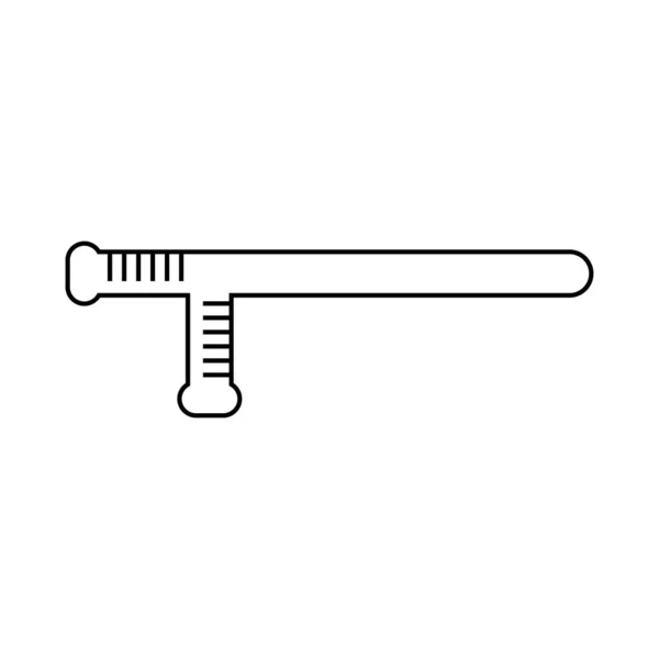 Ikona Policejních Obušků Design Vektorového Ilustračního Symbolu — Stockový vektor