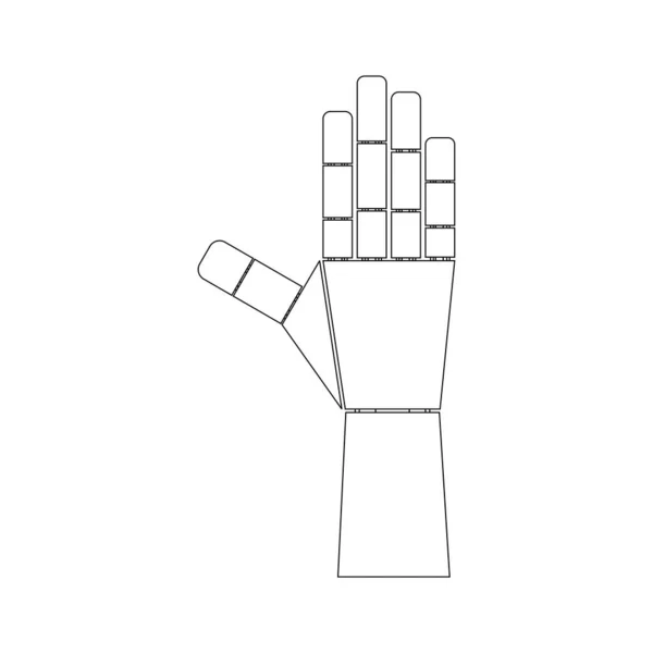 机器人手图标矢量图形符号设计 — 图库矢量图片