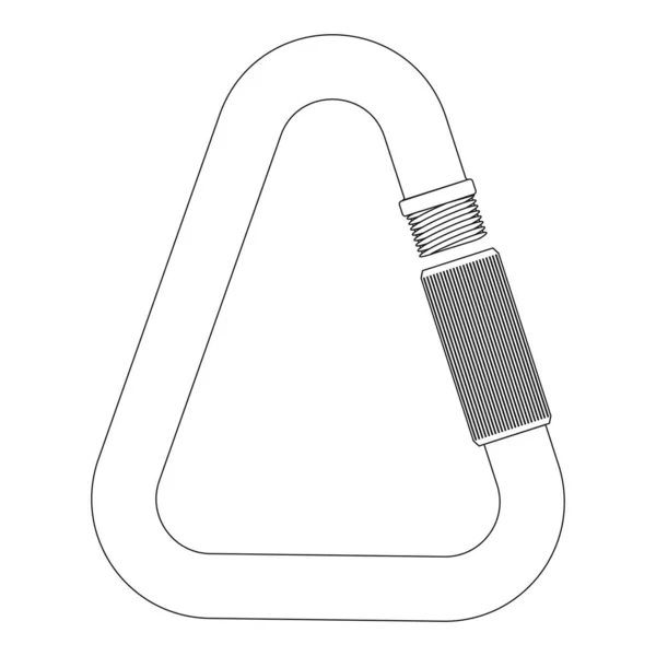 Equipo Montaña Mosquetón Icono Vector Ilustración Símbolo Diseño — Vector de stock