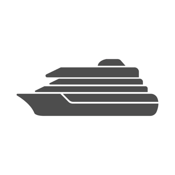 Icona Della Nave Crociera Disegno Illustrazione — Vettoriale Stock