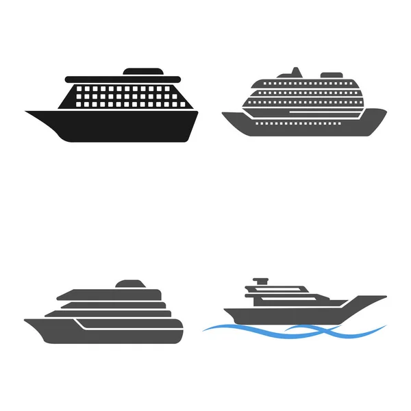 Cruise Ship Icon Illustration Design — Stock Vector