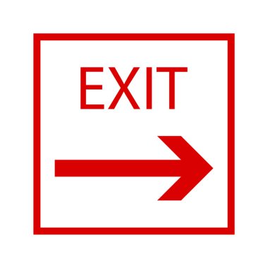 çıkış simgesi vektör illüstrasyon tasarımı