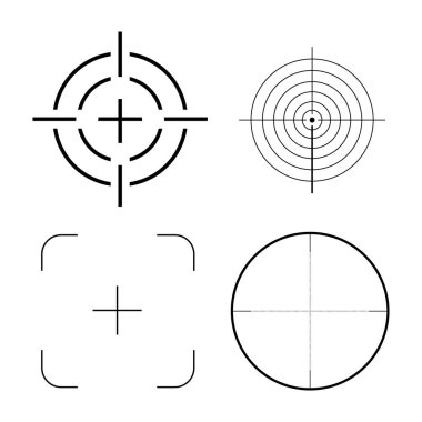 odak simgesi vektör illüstrasyon tasarımı