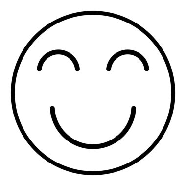 Gülen yüz ikon vektör illüstrasyon tasarımı