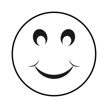 Gülen yüz ikon vektör illüstrasyon tasarımı