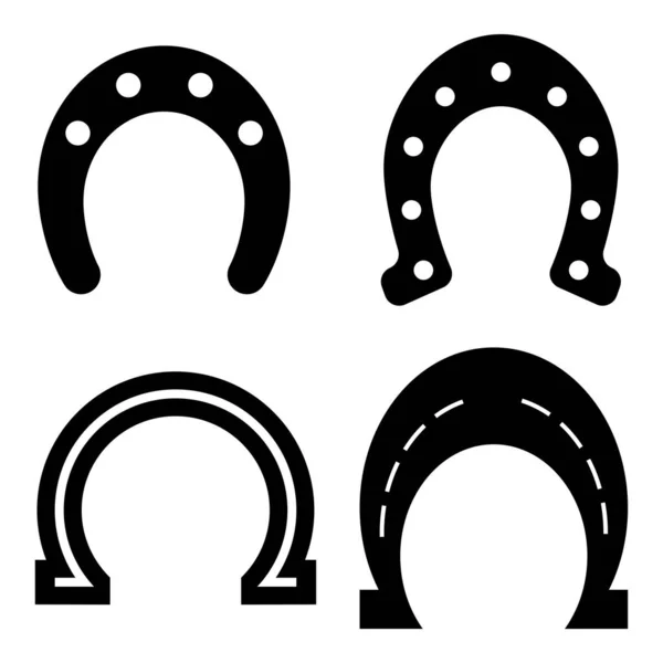 Progettazione Illustrazione Vettoriale Icona Ferro Cavallo — Vettoriale Stock