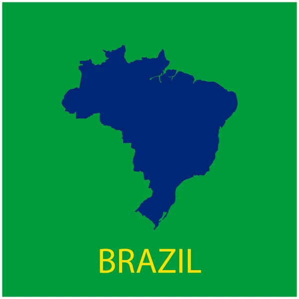 Brasilien Karte Symbol Vektor Illustration Design — Stockvektor