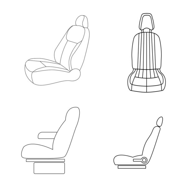 Дизайн векторного символа сиденья автомобиля