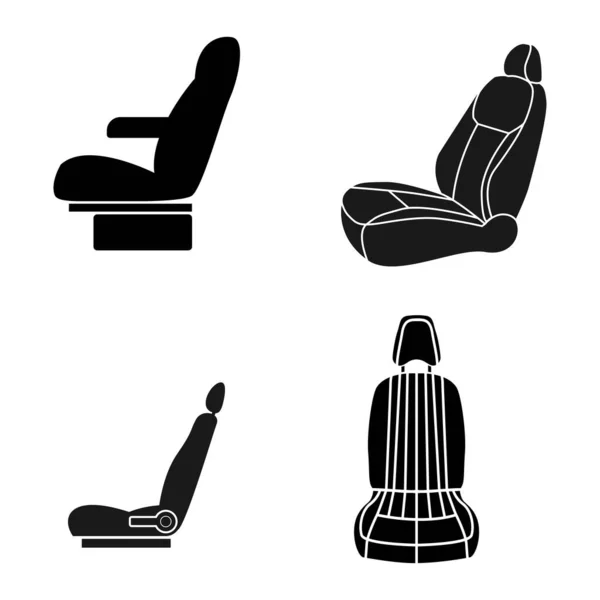 汽车座位图标矢量图标符号设计 — 图库矢量图片