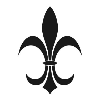 fleur de lis simgesi vektör illüstrasyon logo tasarımı