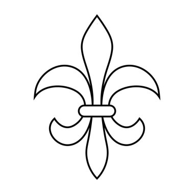 fleur de lis simgesi vektör illüstrasyon logo tasarımı