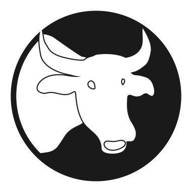 Bizon simgesi vektör çizimi