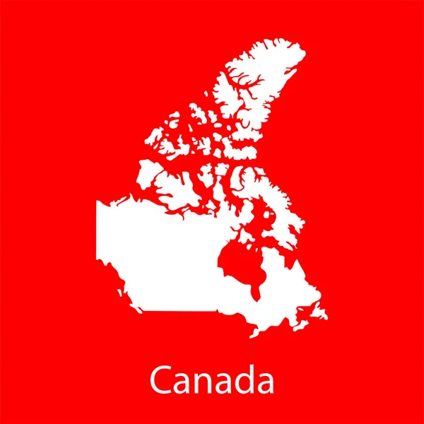 Desenho Ilustração Vetor Ícone Mapa Canadense —  Vetores de Stock