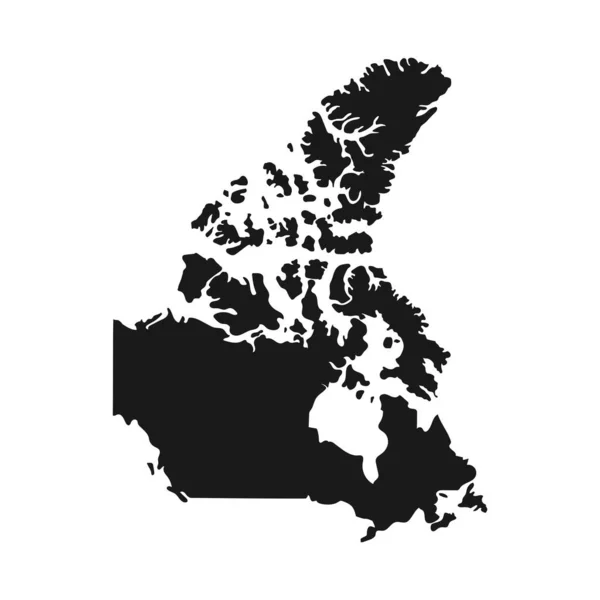 Kanada Karte Symbol Vektor Illustration Design — Stockvektor