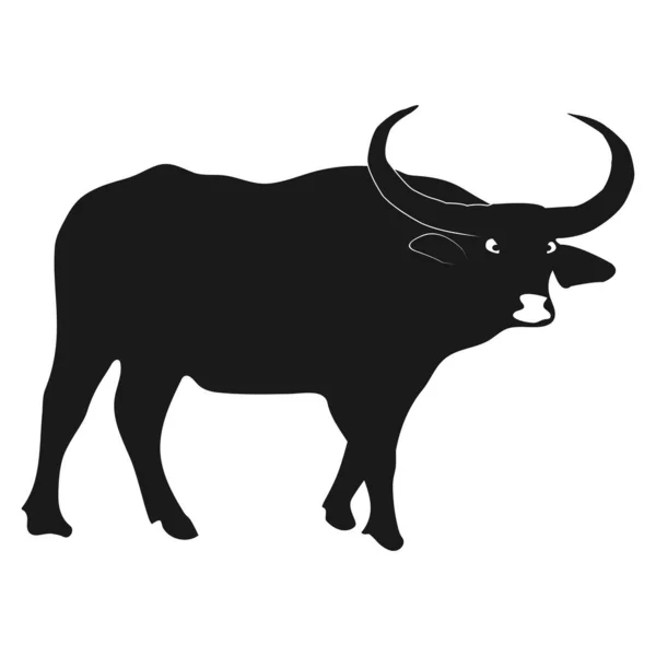 Buffalo Ikon Vektor Illustration Design – Stock-vektor