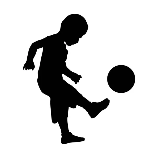 Иллюстрация Изображением Человека Пинающего Мяч — стоковый вектор