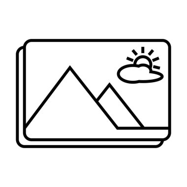 galeri simgesi vektör illüstrasyon tasarımı