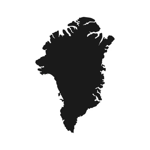 Desenho Ilustração Vetor Ícone Mapa Groenlândia —  Vetores de Stock