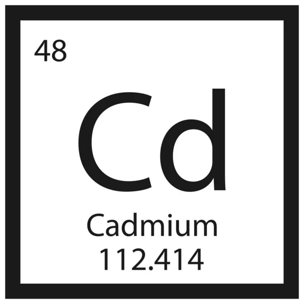Cadmium Icoon Vektor Illustratie Ontwerp — Stockvector