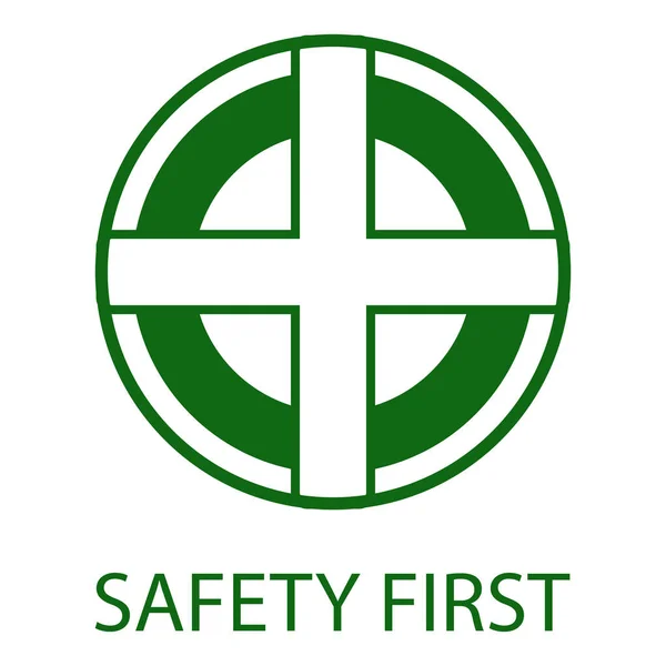 Segurança Primeiro Ícone Vetor Ilustração Símbolo Design —  Vetores de Stock